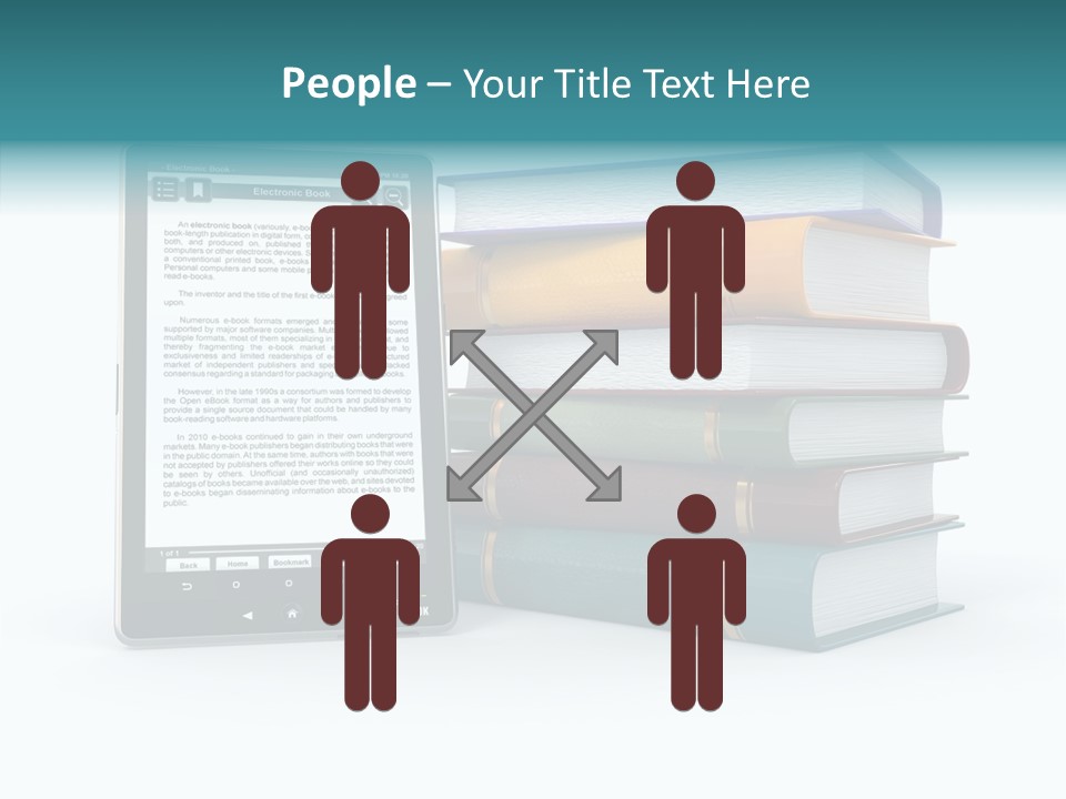 Handbook Knowledge Phone PowerPoint Template