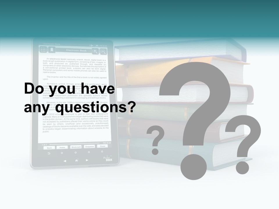 Handbook Knowledge Phone PowerPoint Template