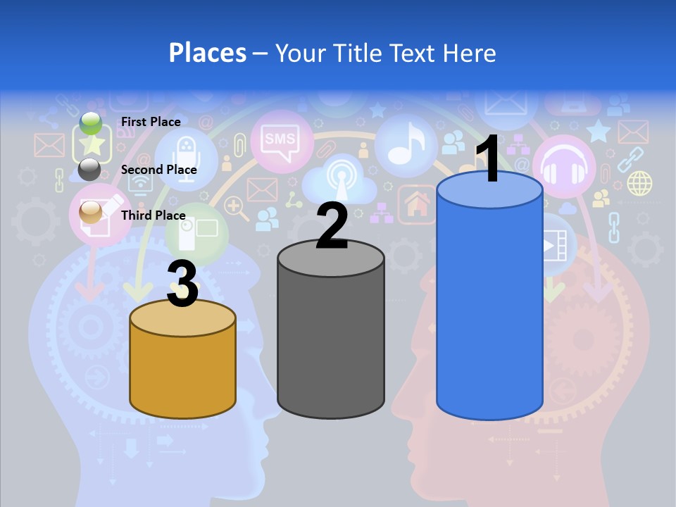 Social Media Dialog Texture PowerPoint Template