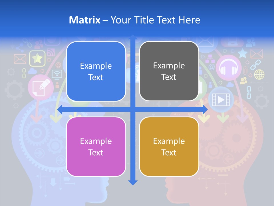Social Media Dialog Texture PowerPoint Template