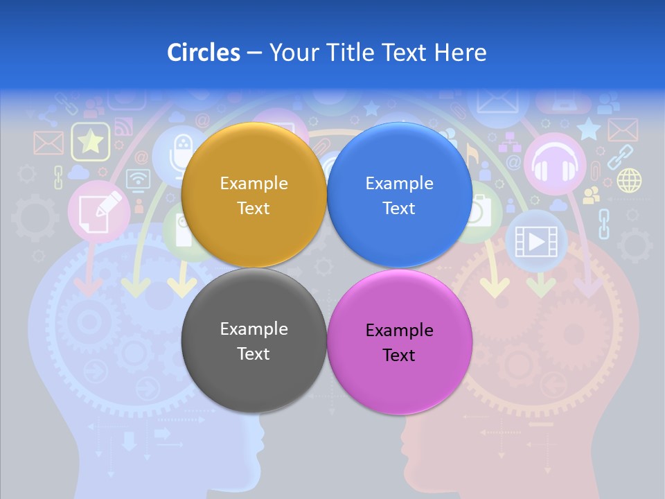 Social Media Dialog Texture PowerPoint Template