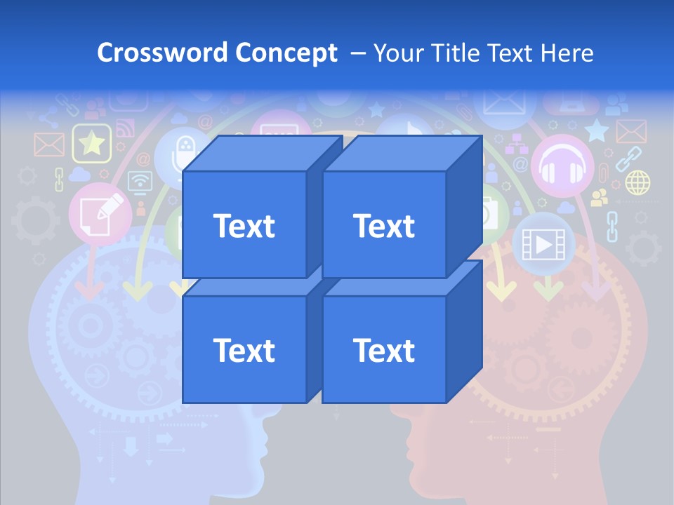 Social Media Dialog Texture PowerPoint Template