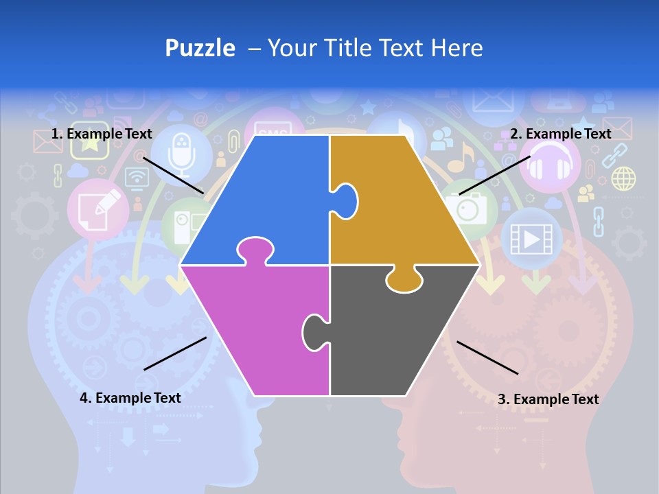Social Media Dialog Texture PowerPoint Template