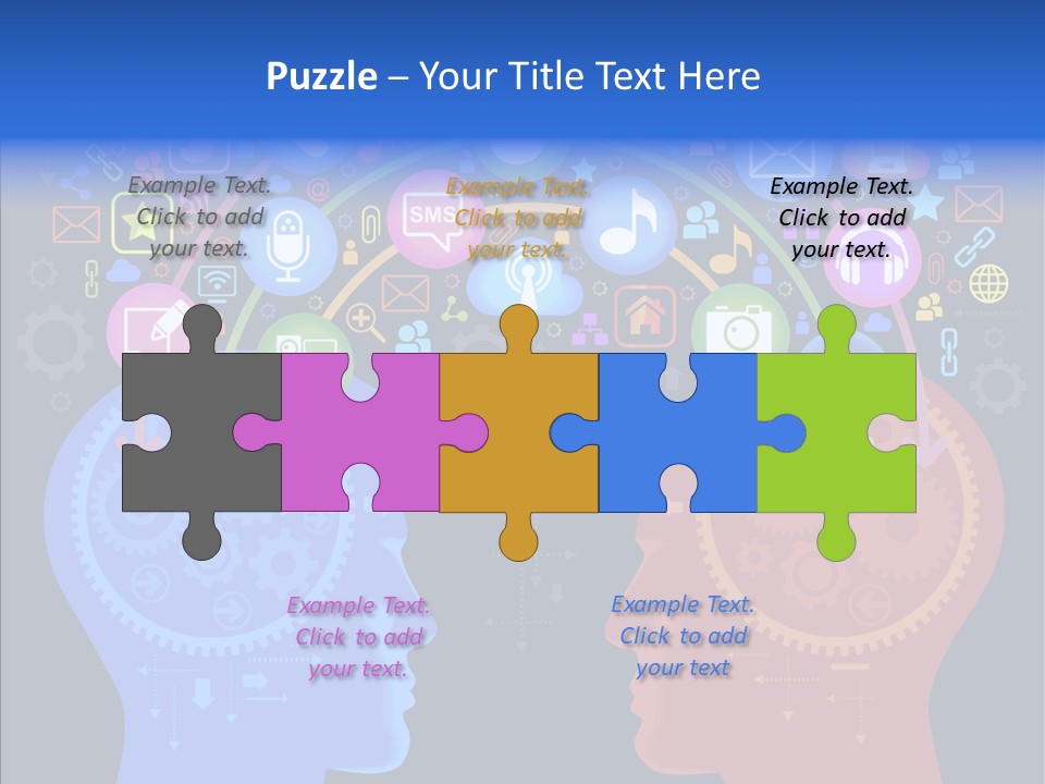 Social Media Dialog Texture PowerPoint Template