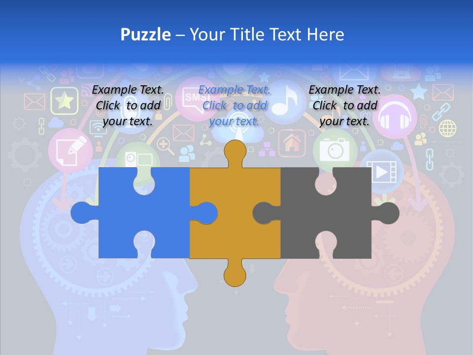 Social Media Dialog Texture PowerPoint Template