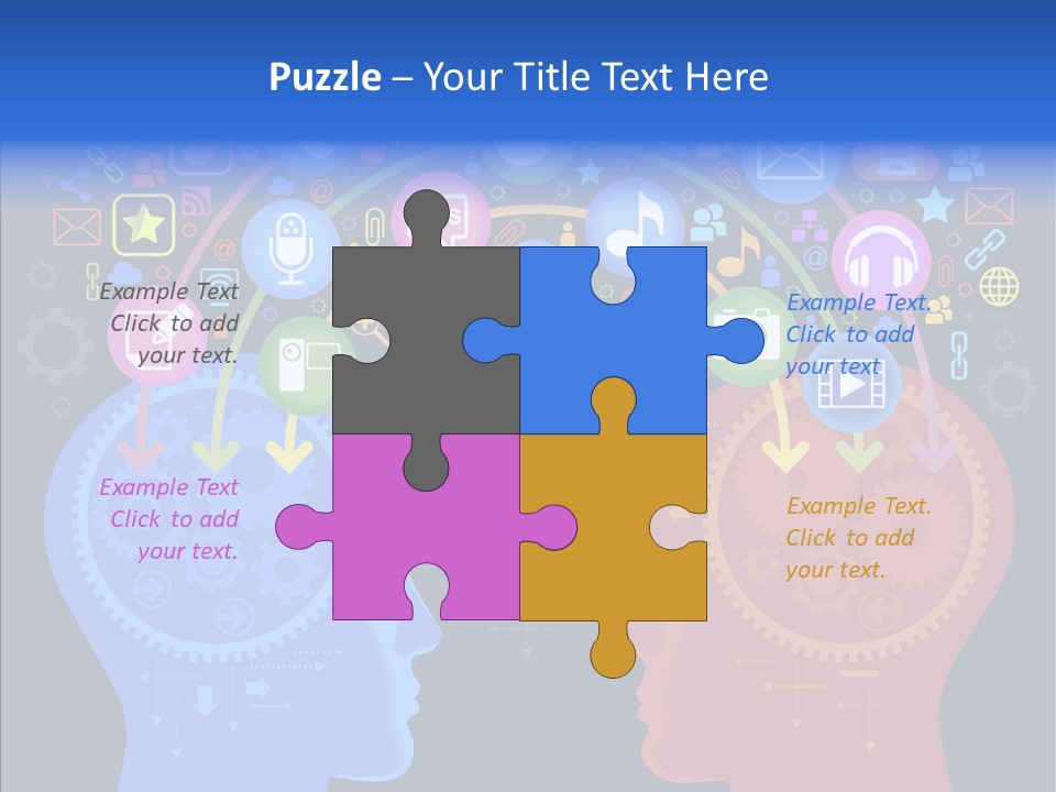 Social Media Dialog Texture PowerPoint Template