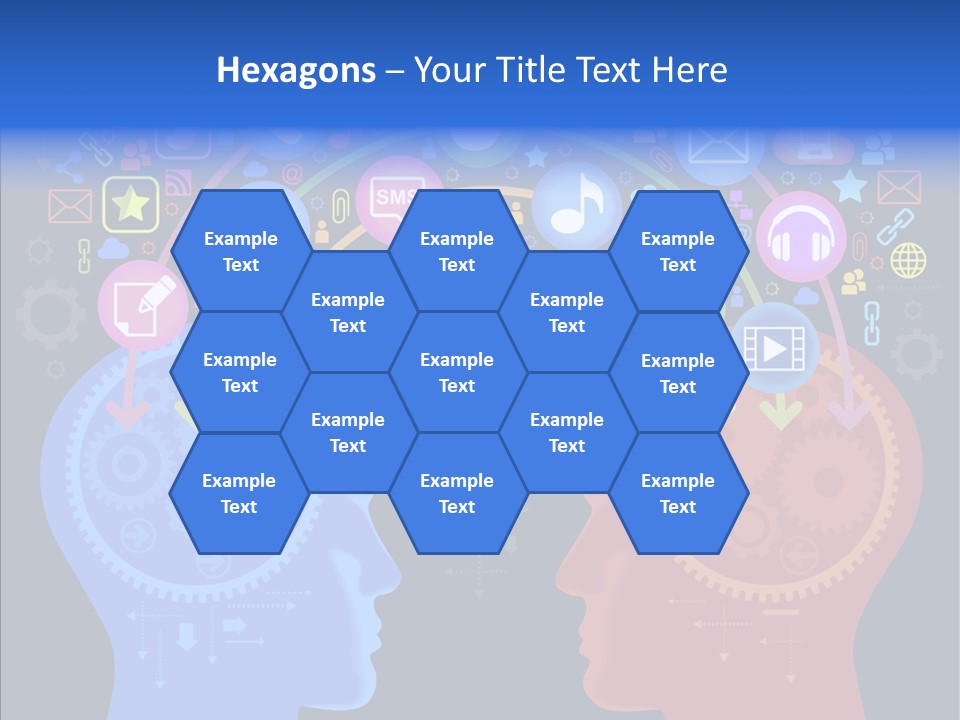 Social Media Dialog Texture PowerPoint Template