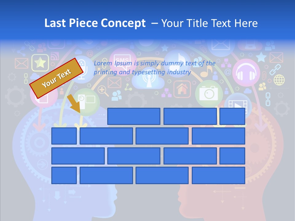 Social Media Dialog Texture PowerPoint Template