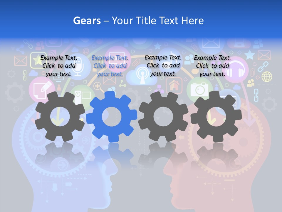 Social Media Dialog Texture PowerPoint Template