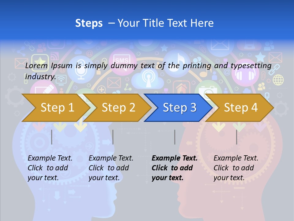 Social Media Dialog Texture PowerPoint Template