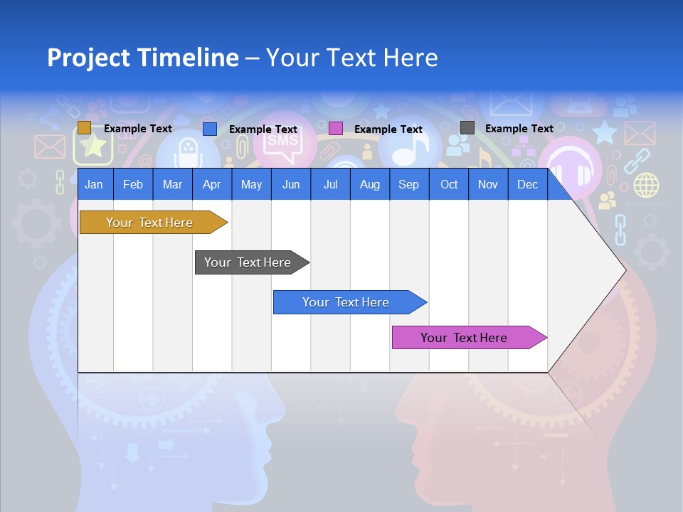Social Media Dialog Texture PowerPoint Template