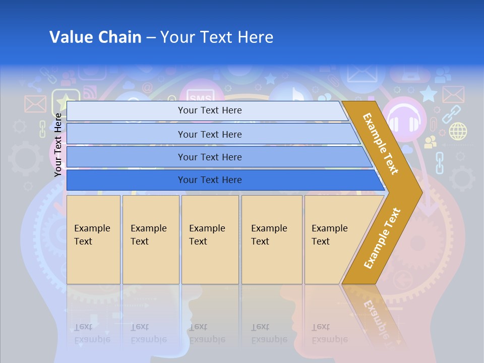Social Media Dialog Texture PowerPoint Template