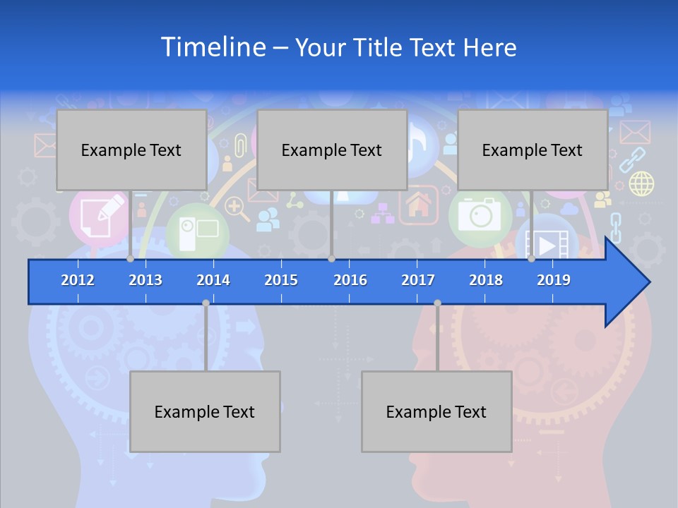 Social Media Dialog Texture PowerPoint Template
