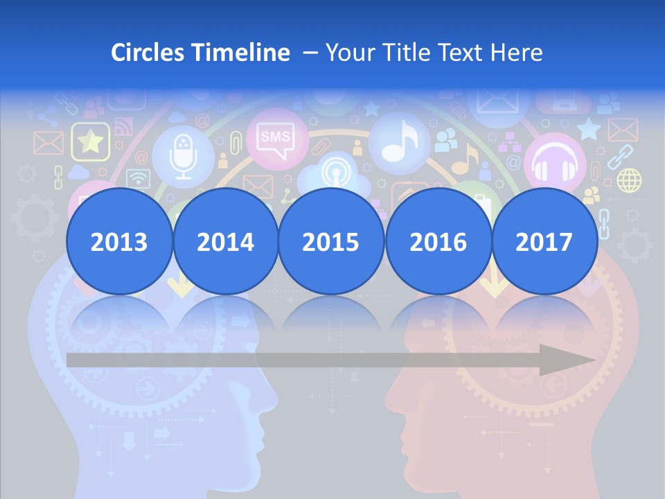 Social Media Dialog Texture PowerPoint Template