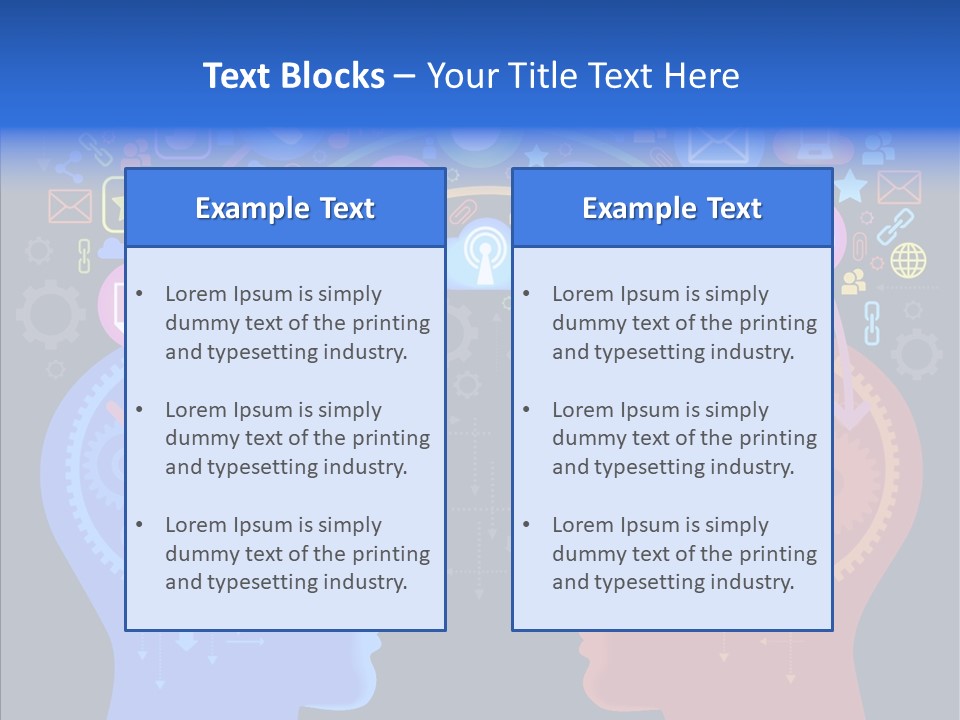 Social Media Dialog Texture PowerPoint Template