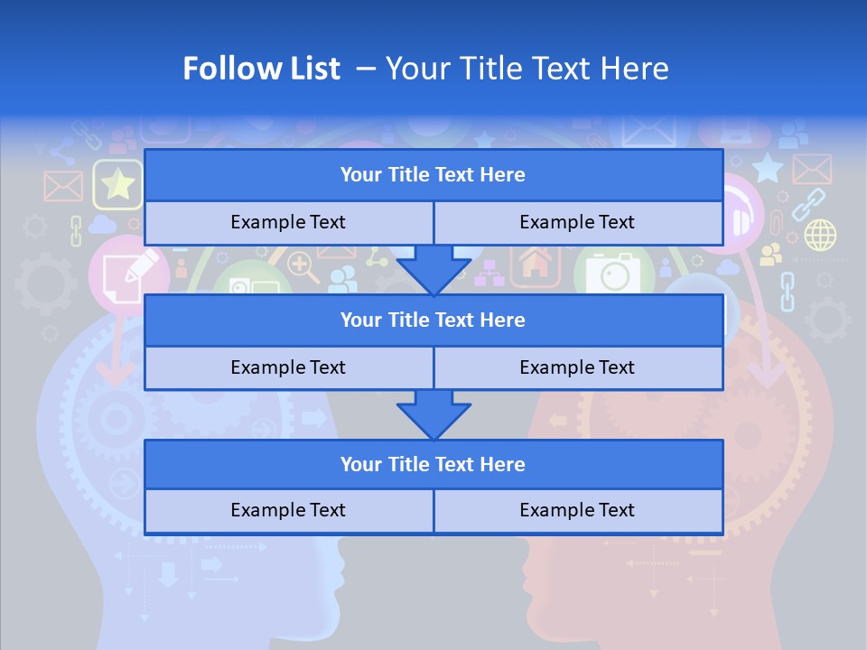 Social Media Dialog Texture PowerPoint Template