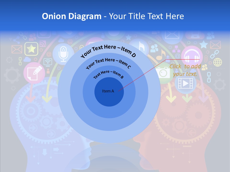Social Media Dialog Texture PowerPoint Template