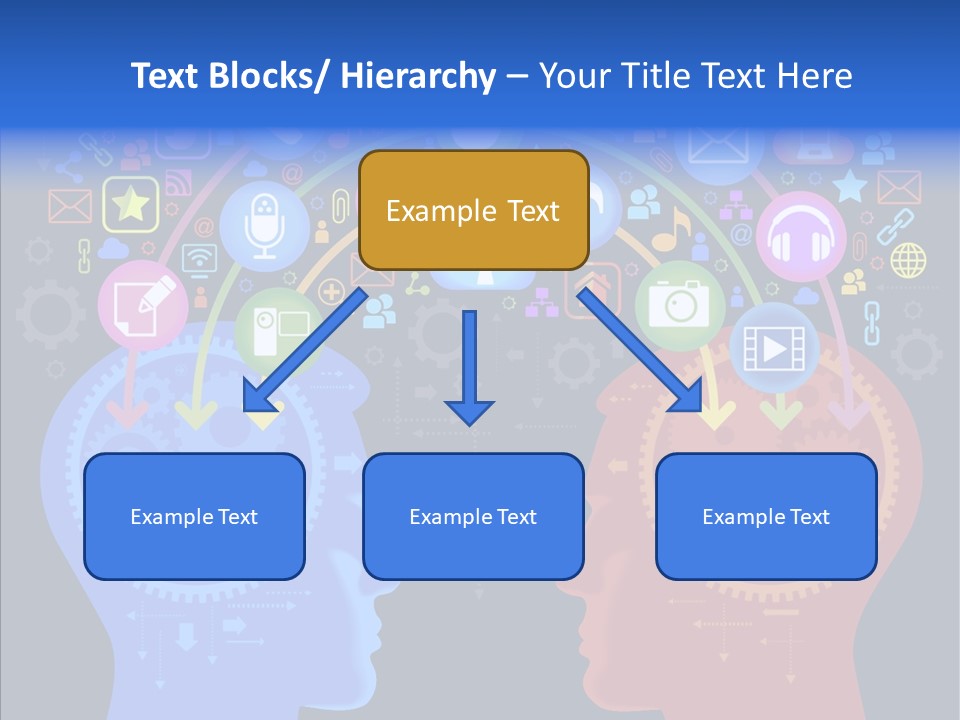 Social Media Dialog Texture PowerPoint Template