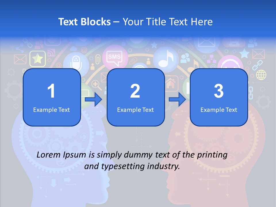 Social Media Dialog Texture PowerPoint Template