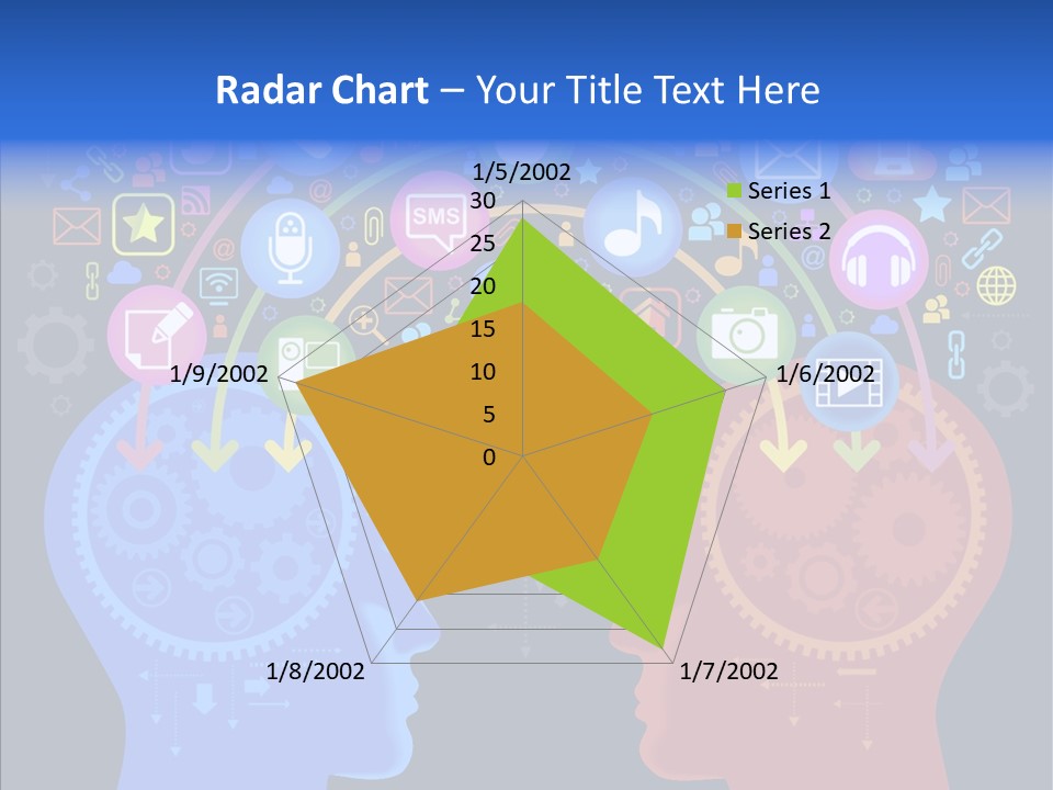 Social Media Dialog Texture PowerPoint Template