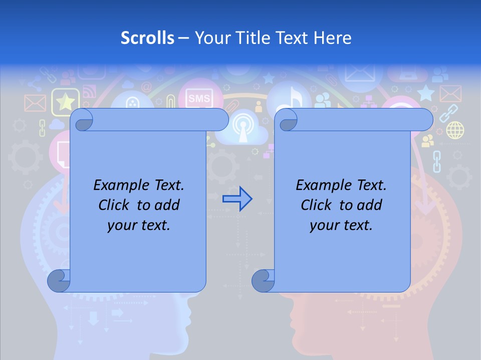 Social Media Dialog Texture PowerPoint Template