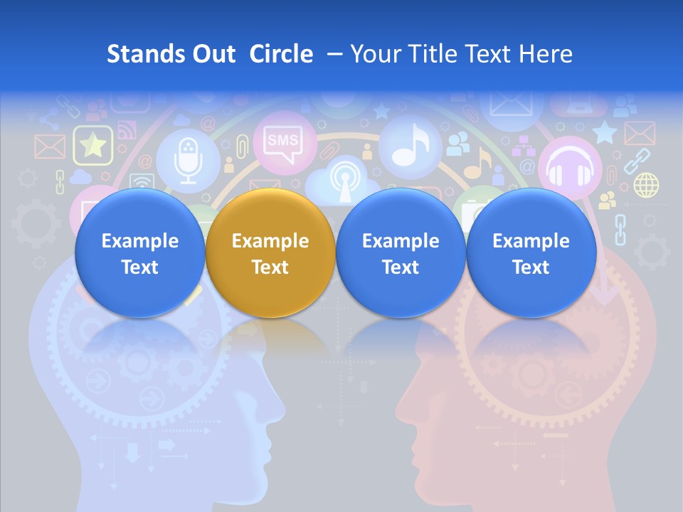 Social Media Dialog Texture PowerPoint Template