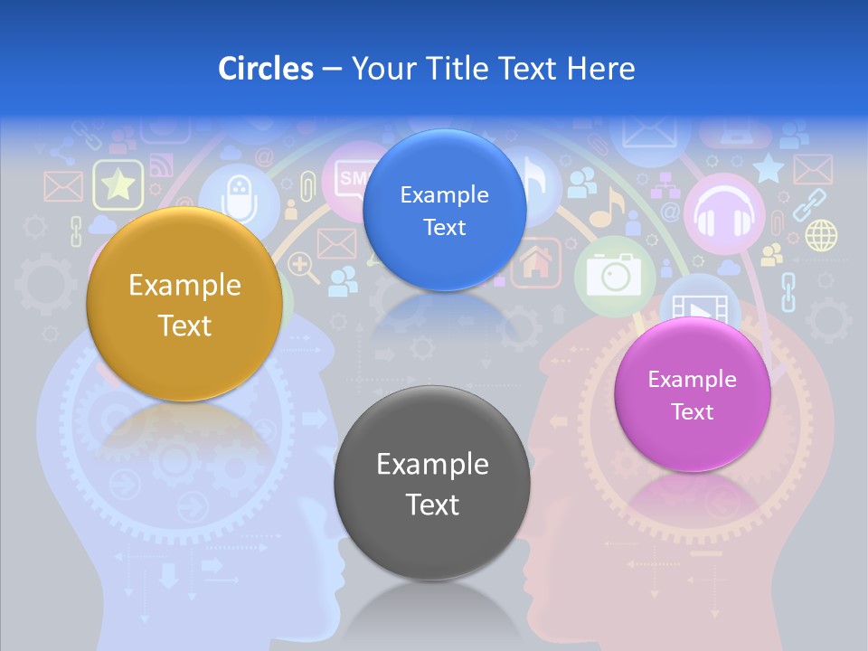 Social Media Dialog Texture PowerPoint Template