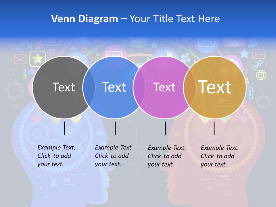 Social Media Dialog Texture PowerPoint Template