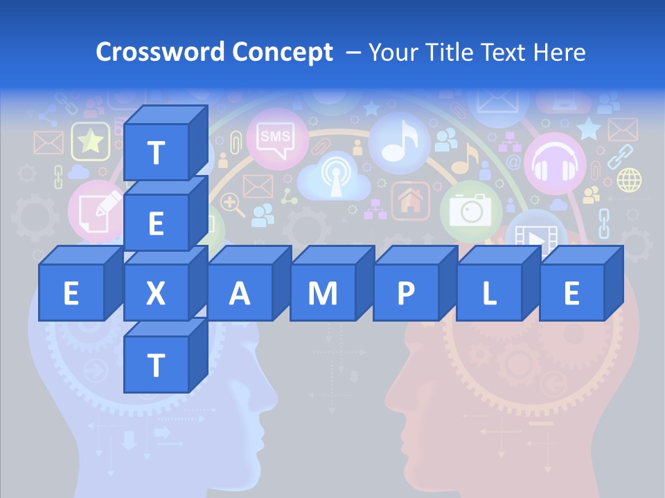 Social Media Dialog Texture PowerPoint Template
