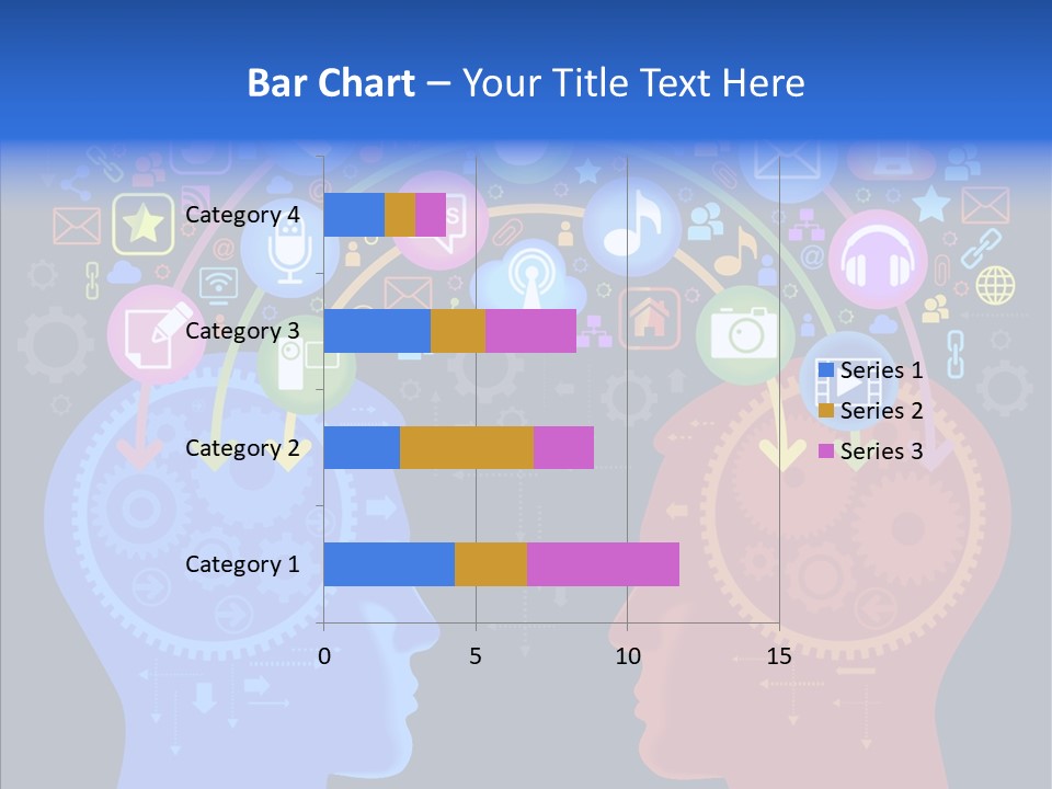 Social Media Dialog Texture PowerPoint Template