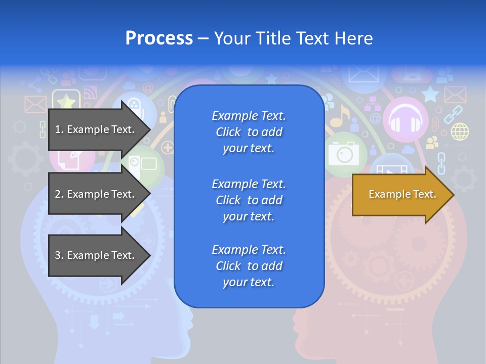Social Media Dialog Texture PowerPoint Template
