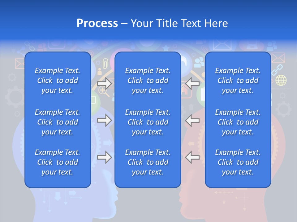 Social Media Dialog Texture PowerPoint Template