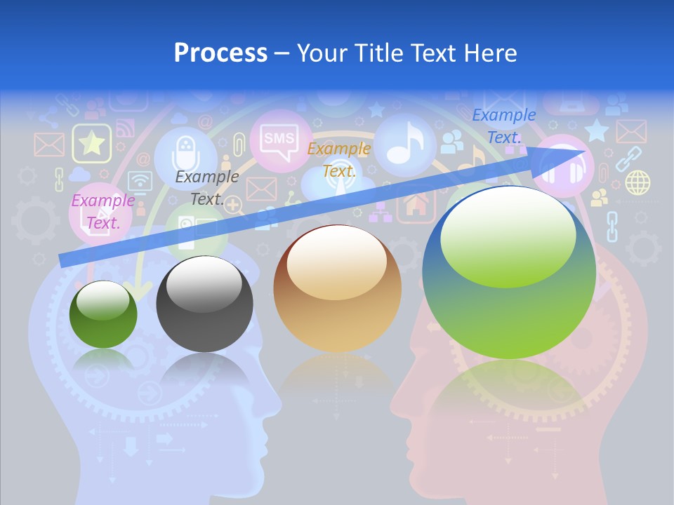 Social Media Dialog Texture PowerPoint Template