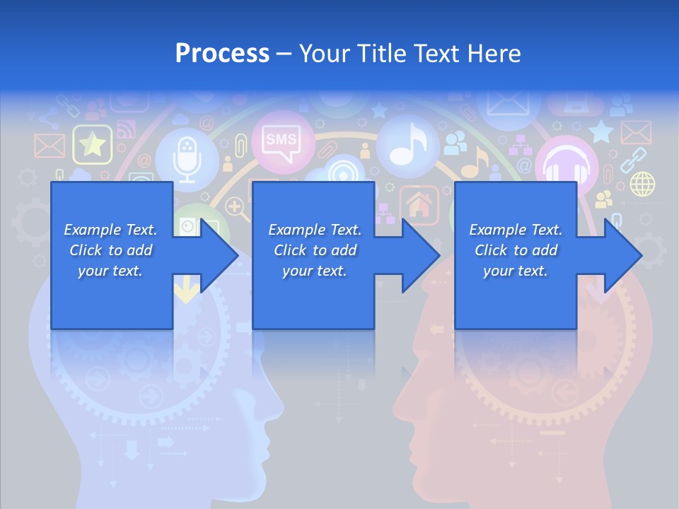 Social Media Dialog Texture PowerPoint Template