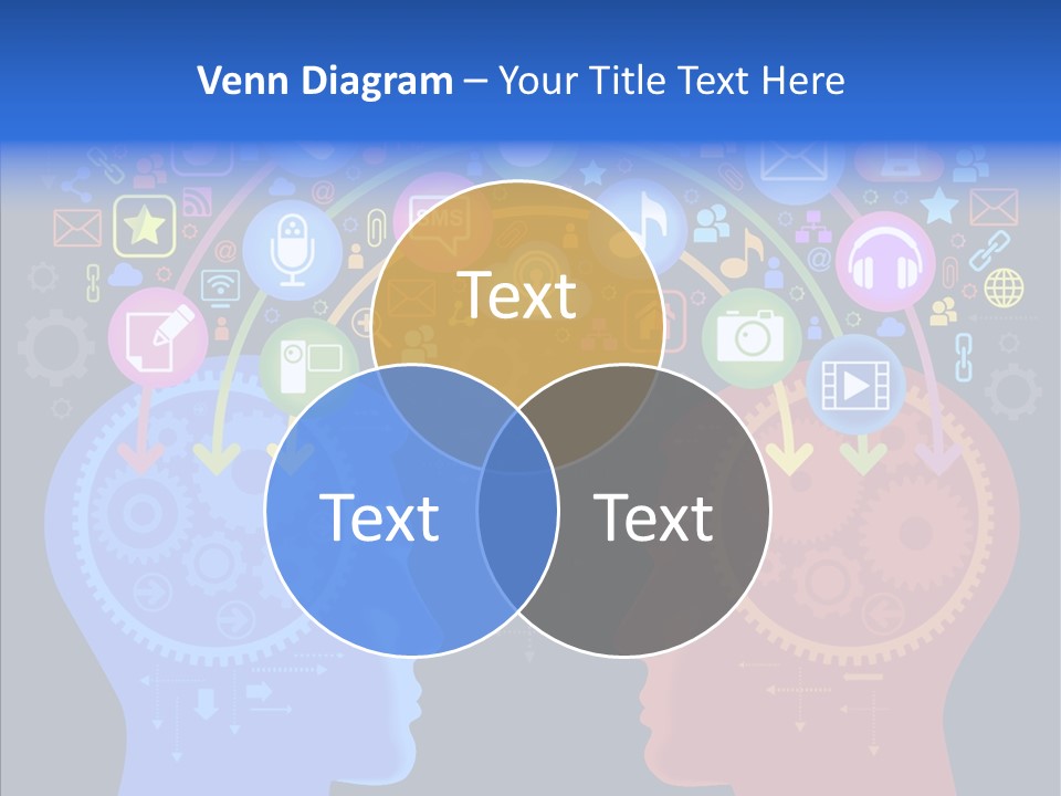 Social Media Dialog Texture PowerPoint Template
