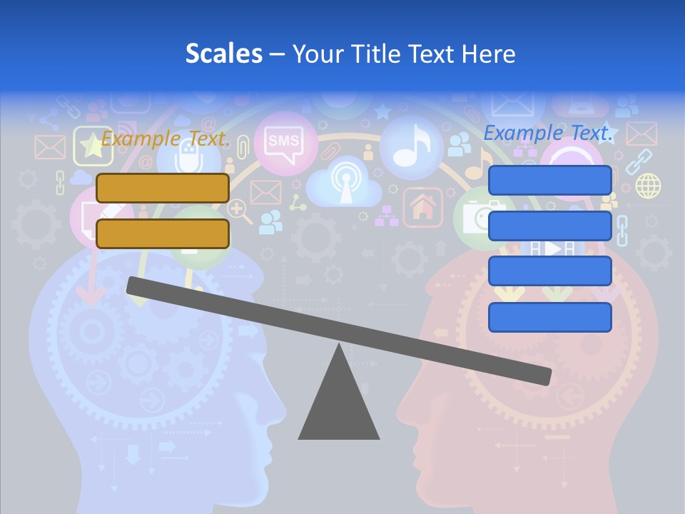 Social Media Dialog Texture PowerPoint Template