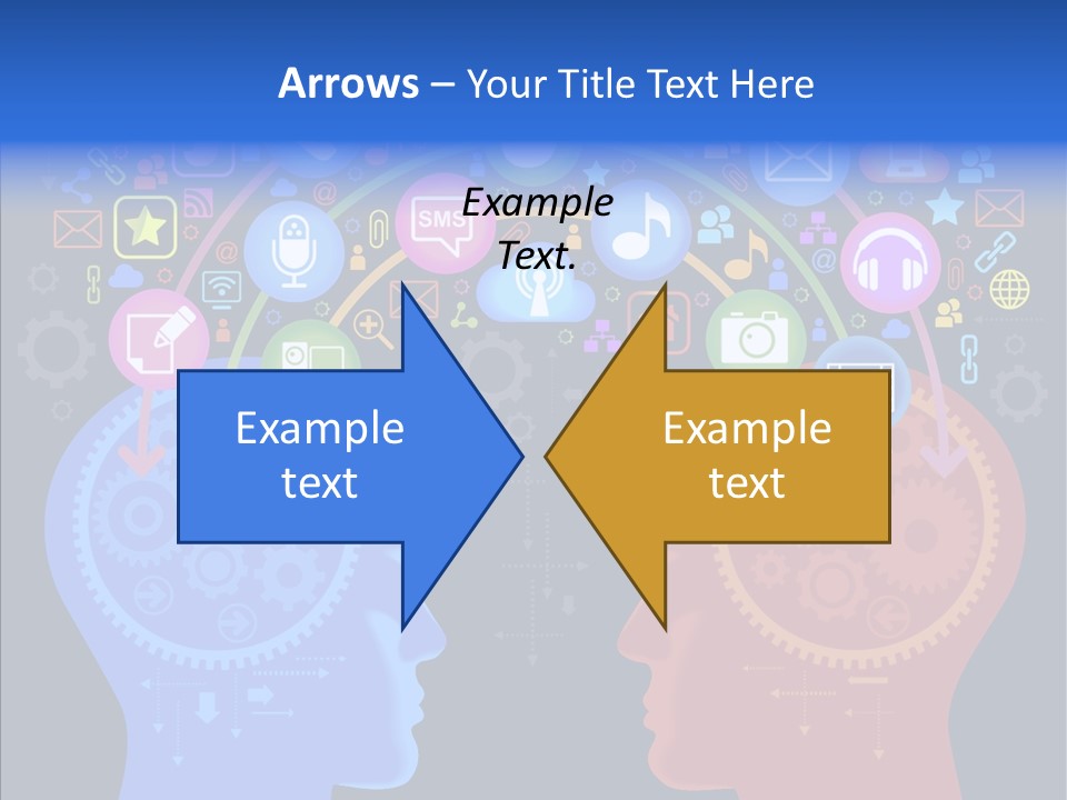 Social Media Dialog Texture PowerPoint Template