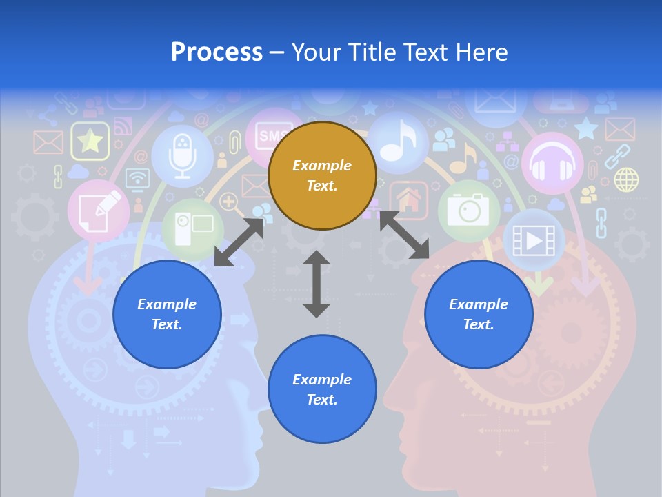Social Media Dialog Texture PowerPoint Template