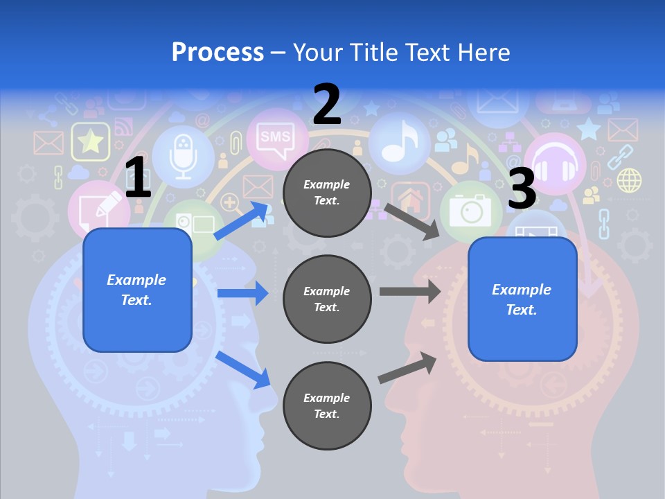 Social Media Dialog Texture PowerPoint Template