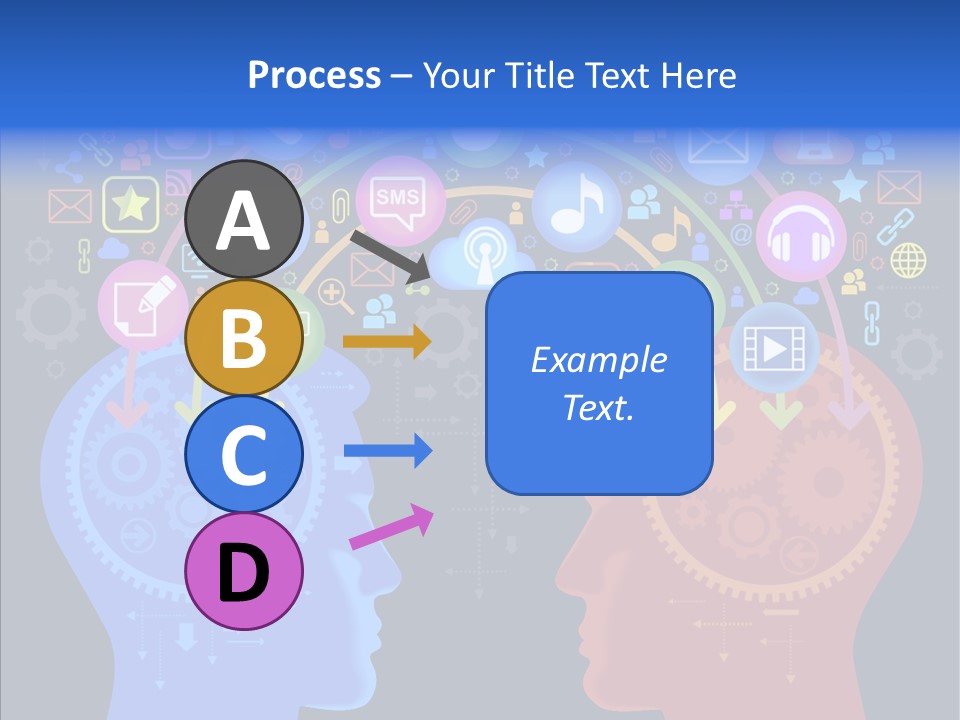 Social Media Dialog Texture PowerPoint Template