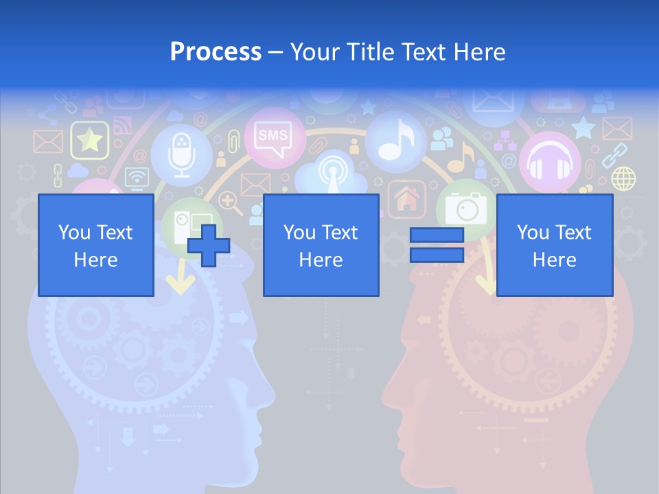 Social Media Dialog Texture PowerPoint Template