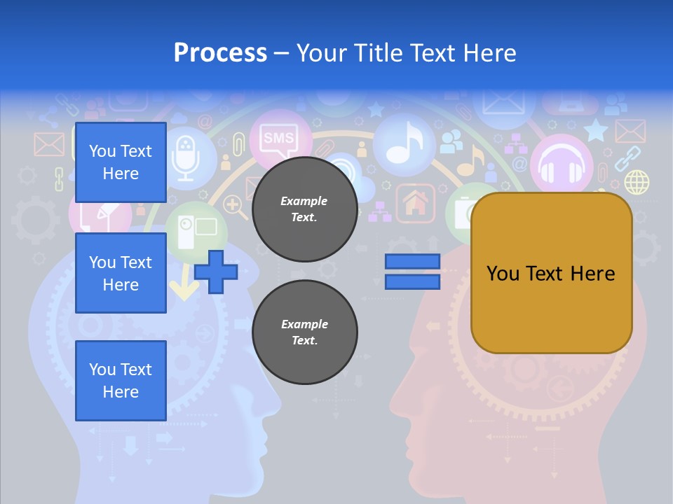 Social Media Dialog Texture PowerPoint Template