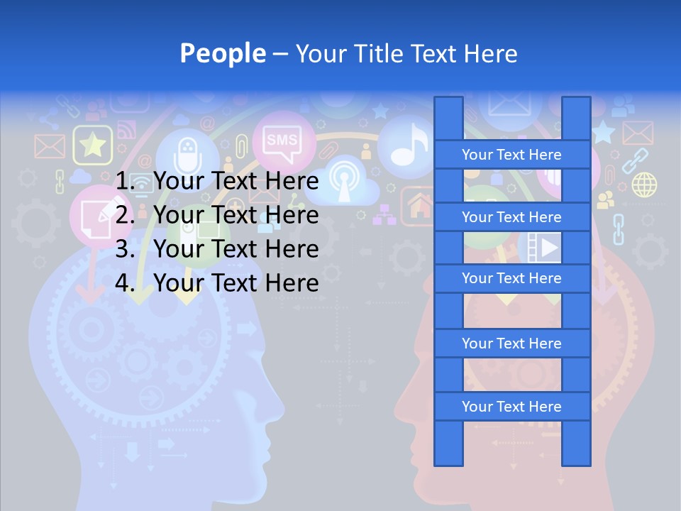 Social Media Dialog Texture PowerPoint Template