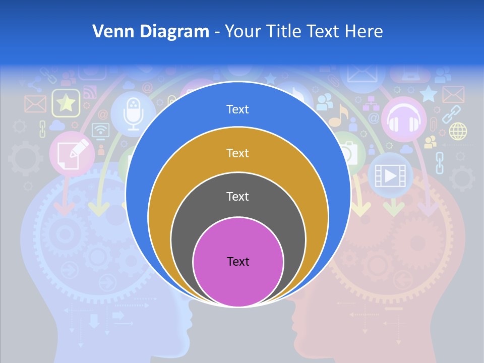 Social Media Dialog Texture PowerPoint Template