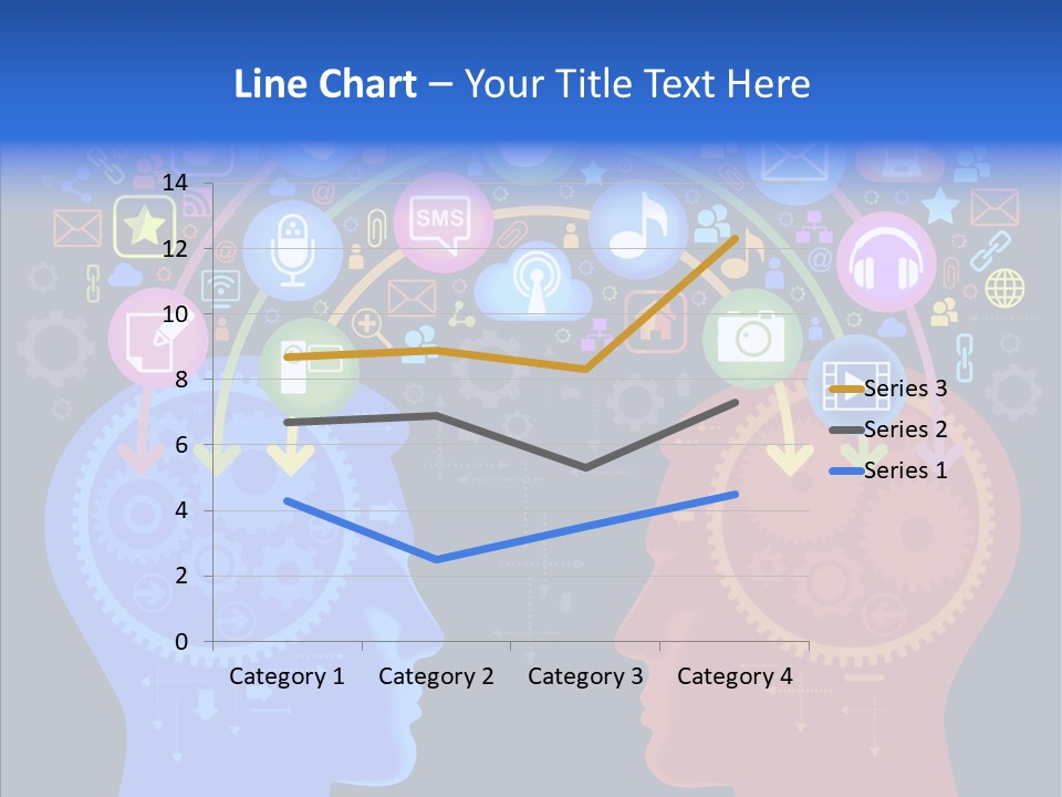 Social Media Dialog Texture PowerPoint Template