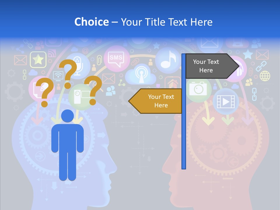 Social Media Dialog Texture PowerPoint Template