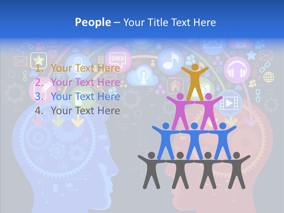 Social Media Dialog Texture PowerPoint Template