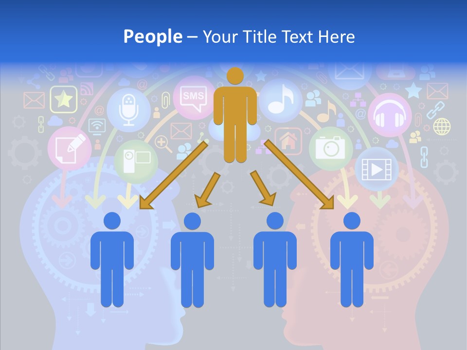 Social Media Dialog Texture PowerPoint Template