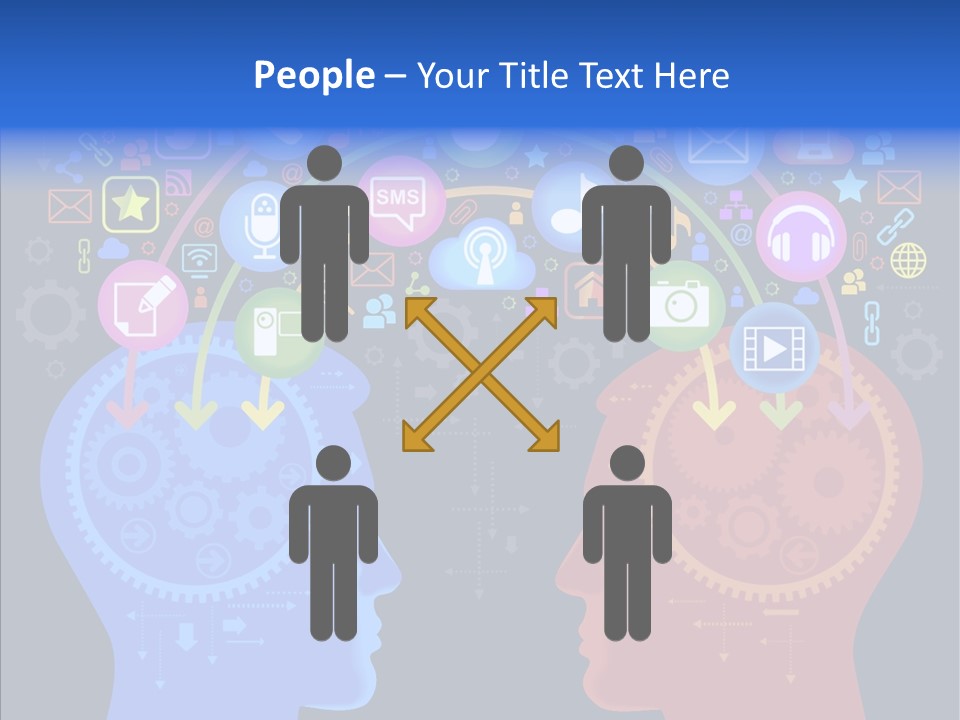 Social Media Dialog Texture PowerPoint Template