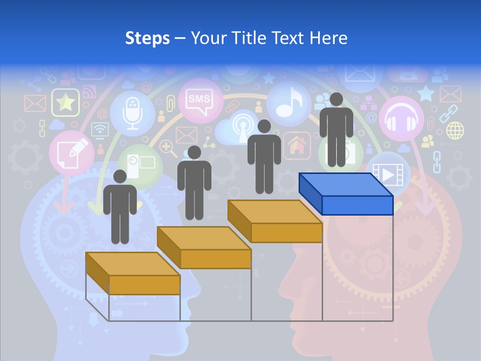 Social Media Dialog Texture PowerPoint Template